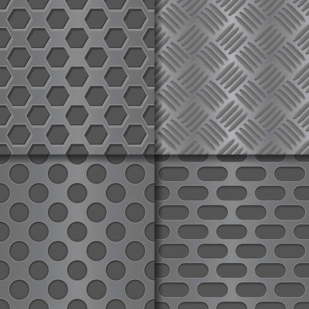 Metal perforated background. Seamless patternのイラスト素材