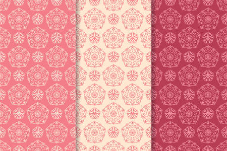 Colored flower pattern. Seamless backgroundのイラスト素材