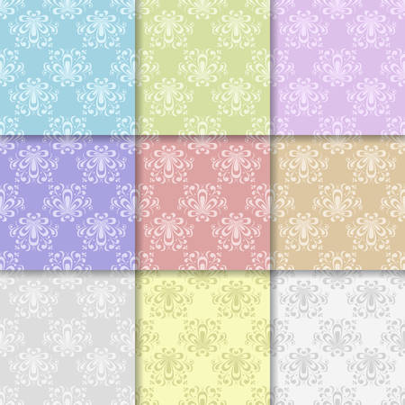 Colored flower pattern. Seamless backgroundのイラスト素材