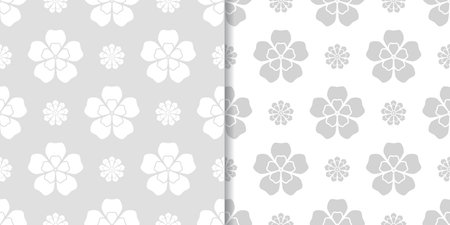 Colored flower pattern. Seamless backgroundのイラスト素材