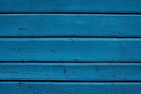 Bright blue wooden wall texture background. Close upの写真素材