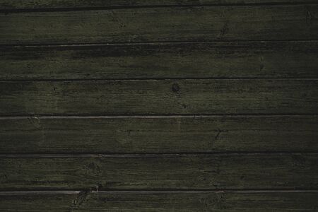 Dark wooden texture background. Old wall surface. Horizontal wooden boards. Close up with copy spaceの写真素材