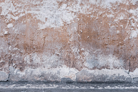Abstract grunge texture of old colorful wall with cracks and scratches. Creative background. Gray,...