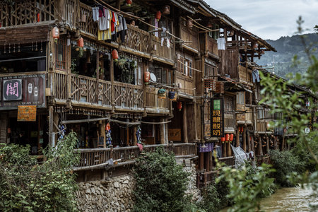 Dong village in guizhou province, China