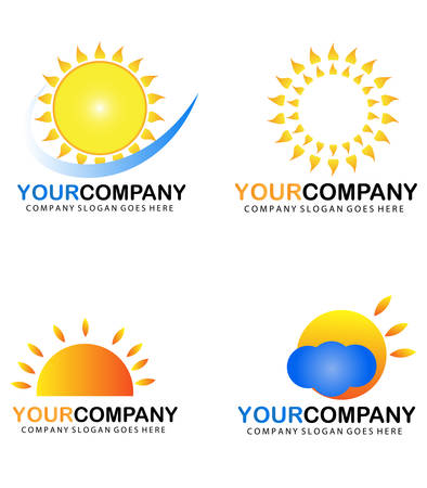 Set of sun logo designのイラスト素材
