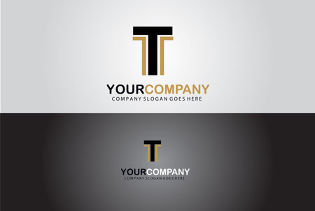 Creative vector line letter T alphabet symbol illustration.のイラスト素材