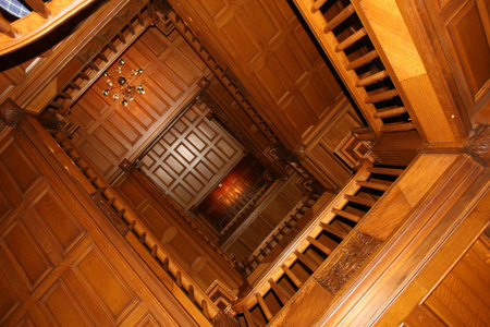 antique castle stairsの写真素材