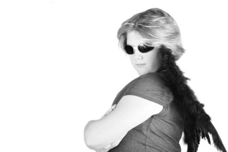 teen angel with attittudeの写真素材