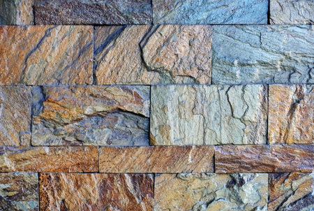 Rough textured wall surface in different shades