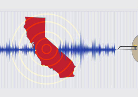 California Earthquake Concept   のイラスト素材