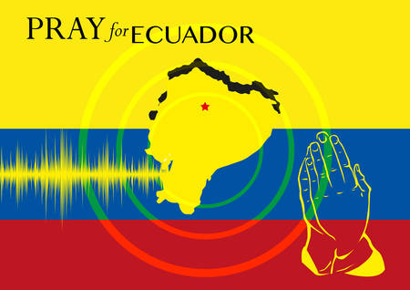 Pray for Ecuador. Earthquake Strikes.のイラスト素材