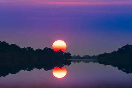 Beautiful Sunset view, at Kava Palakkad,Kerala India.Behind the Malampuzha Dam, Kava is a small...