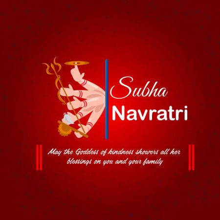 Indian festival Durga puja posterのイラスト素材