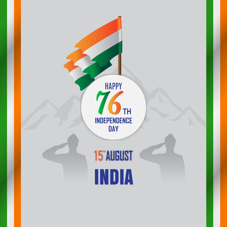 15 august Indian independence day posterのイラスト素材