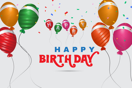 Happy birthday calibration bannerのイラスト素材