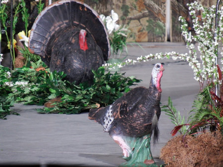 Montgomery, Alabama - August 17, 2019: Buckmasters Arena Area Animal Target Display at Buckmasters Archery Competitionのeditorial素材