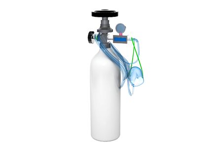 Oxygen cylinder.3d renderの写真素材