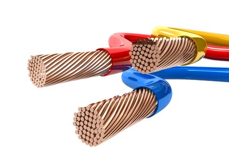 Electrical cable.3d renderの写真素材