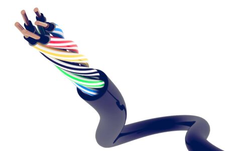 Electrical cable.3d renderの写真素材