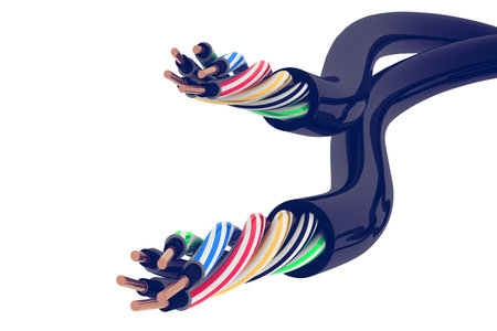 Electrical cable.3d render