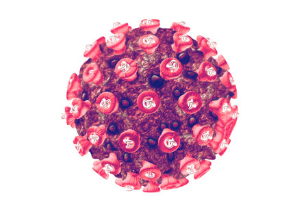 Virus cell.3d render