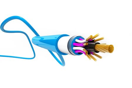 Electrical cable. 3d renderの写真素材