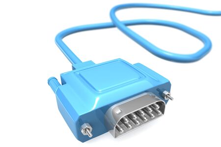Computer cable.3d renderの写真素材
