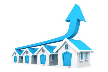 Real estate growth chart. 3d renderingの写真素材