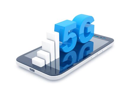5g network. 3d renderの写真素材