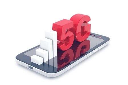 5g network. 3d renderの写真素材
