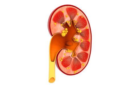 Human kidney cross section