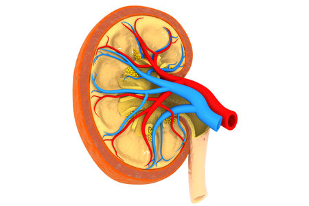 Human kidney cross section