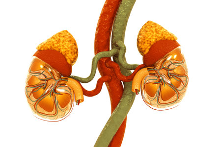Human kidney cross section