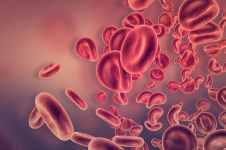 Blood cells.3d illustrationの写真素材