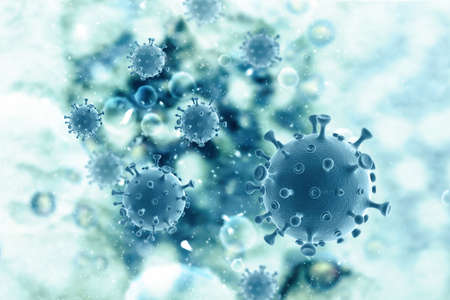 3d rendering virus, bacteria, cellの写真素材