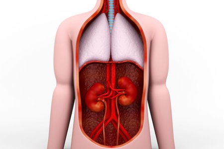 Human kidney 3d render