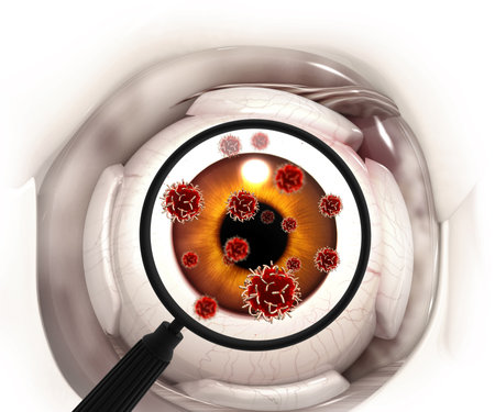 Eye cancer, eye disease, 3d illustrationの写真素材