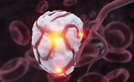 Tumor, destruction of a tumor cell, growing Tumor, 3d illustrationの写真素材