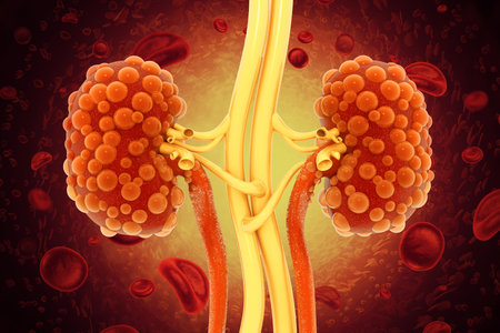 Chronic kidney disease, kidney cancer. 3d illustrationの写真素材