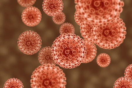 Virus, Medical virology research. 3d illustrationの写真素材