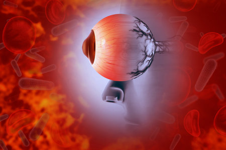 Human eye anatomy. Inner structure. 3d illustrationの写真素材