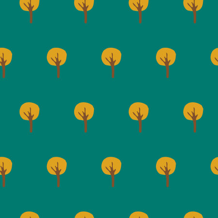 Seamless Tree Patternのイラスト素材
