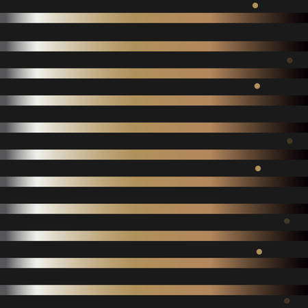 Gold and Silver Frame On Black. For Cards, postcards, backgrounds, etc. Winter Holiday, Christmas Themes. Vector Illustration. Stylized Silver Lines.のイラスト素材