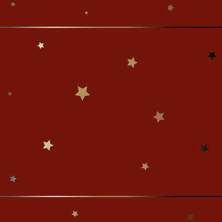 Gold and Silver Frame on red. For Cards, postcards, backgrounds, etc. Winter Holiday, Christmas Themes. Vector Illustration.のイラスト素材