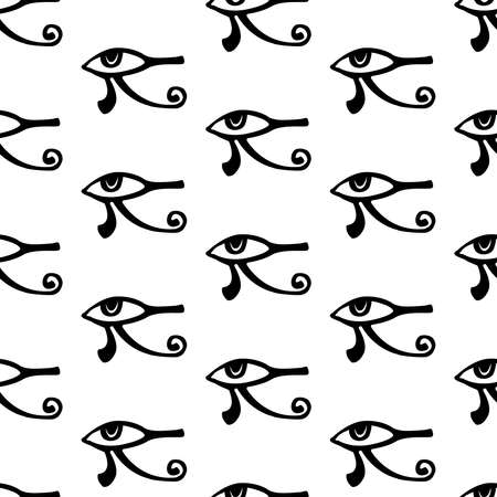 Seamless open eye pattern on subtle background. Repeating eye background. Vector Illustrationの写真素材