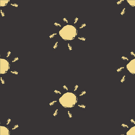 Seamless pattern with hand drawn suns on simple background.の写真素材