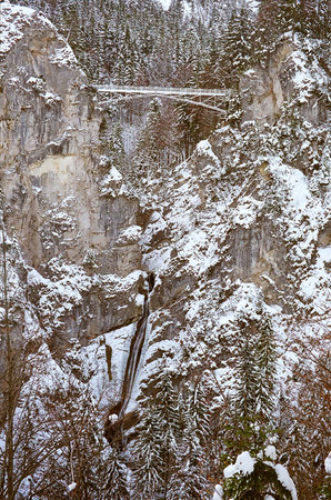 Bridge in Hohenschwangan valley at Germany, Europeの写真素材