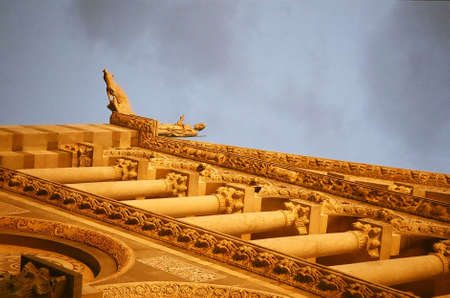 Detail of Cathedral at Pisa in Italyの写真素材