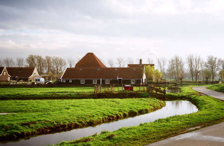 Zaanse Schans Windmill Park near Amsterdam in The Netherlandsの写真素材