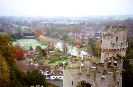 Warwick Castle in Warwick, Englandの写真素材